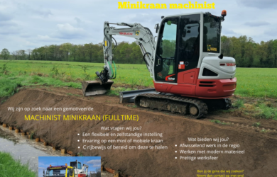Foto - Vacature minikraan machinist